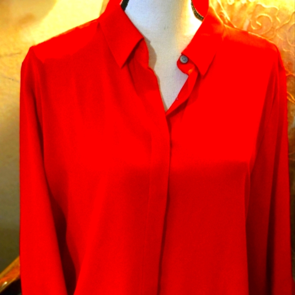 Elegant Red Women's Blouse